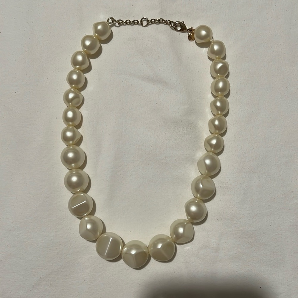 J Crew big faux Pearls